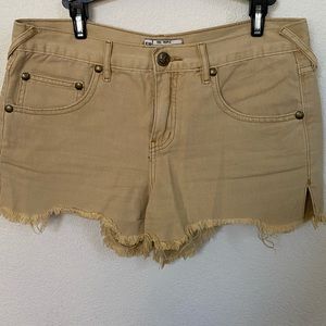 Free People Jean Shorts in Faded Yellow